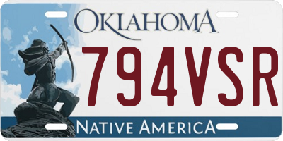 OK license plate 794VSR