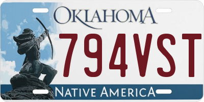 OK license plate 794VST