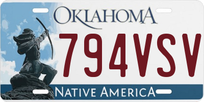 OK license plate 794VSV