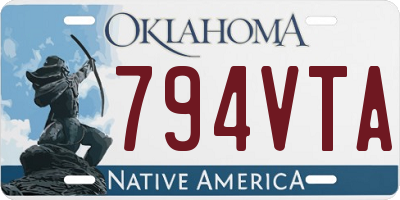 OK license plate 794VTA