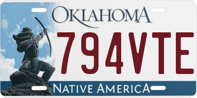OK license plate 794VTE