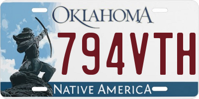 OK license plate 794VTH