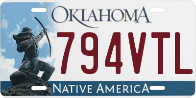 OK license plate 794VTL