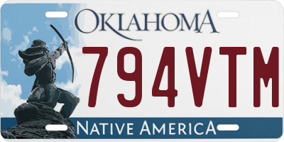 OK license plate 794VTM