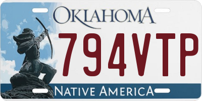 OK license plate 794VTP