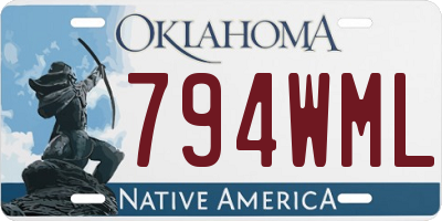 OK license plate 794WML
