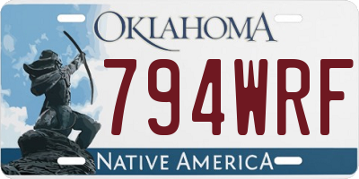 OK license plate 794WRF