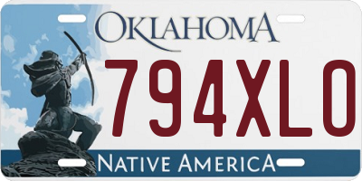OK license plate 794XLO