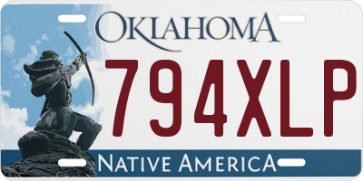OK license plate 794XLP