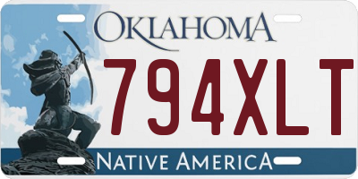 OK license plate 794XLT