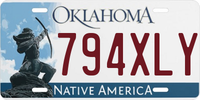OK license plate 794XLY