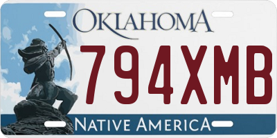 OK license plate 794XMB