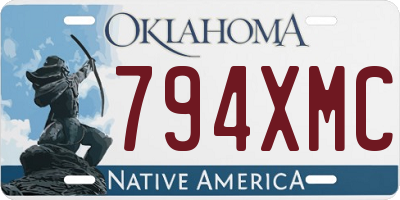 OK license plate 794XMC