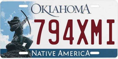 OK license plate 794XMI