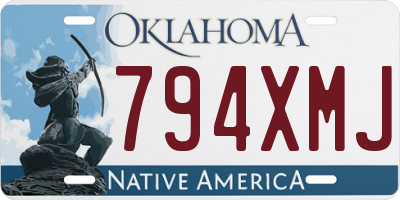 OK license plate 794XMJ