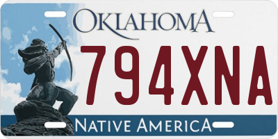 OK license plate 794XNA