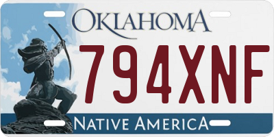 OK license plate 794XNF