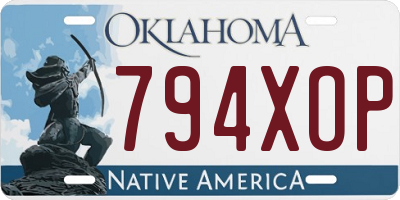 OK license plate 794XOP