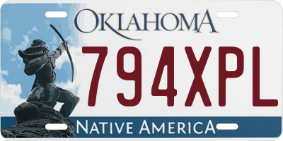 OK license plate 794XPL
