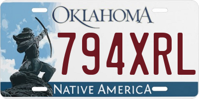 OK license plate 794XRL