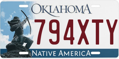 OK license plate 794XTY