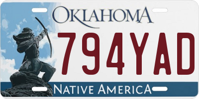 OK license plate 794YAD