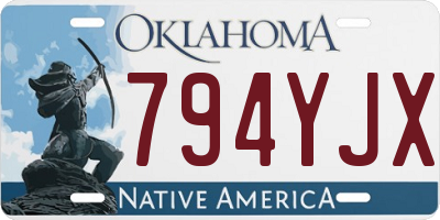 OK license plate 794YJX