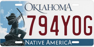 OK license plate 794YOG