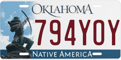 OK license plate 794YOY