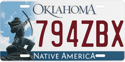OK license plate 794ZBX
