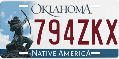 OK license plate 794ZKX