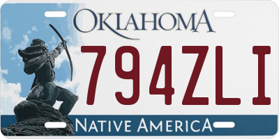 OK license plate 794ZLI