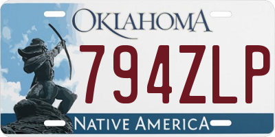 OK license plate 794ZLP