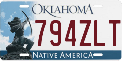 OK license plate 794ZLT