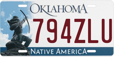 OK license plate 794ZLU