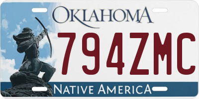 OK license plate 794ZMC
