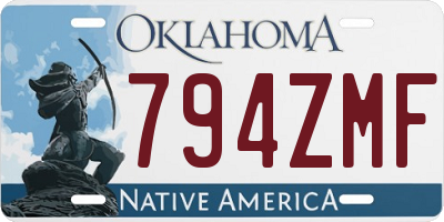 OK license plate 794ZMF