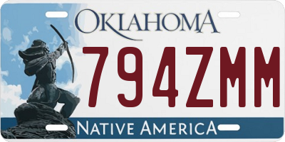 OK license plate 794ZMM