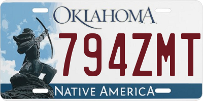 OK license plate 794ZMT