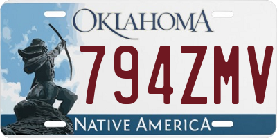 OK license plate 794ZMV