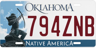 OK license plate 794ZNB