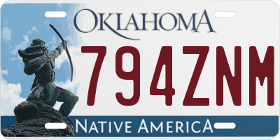 OK license plate 794ZNM