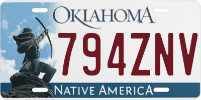 OK license plate 794ZNV
