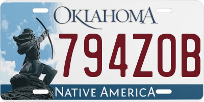 OK license plate 794ZOB