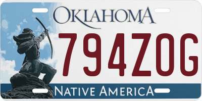 OK license plate 794ZOG