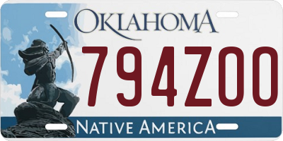 OK license plate 794ZOO
