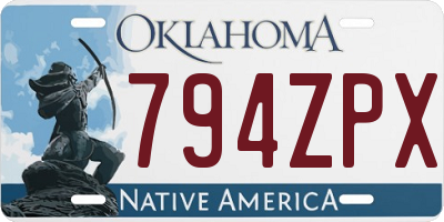 OK license plate 794ZPX