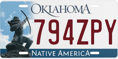 OK license plate 794ZPY