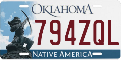 OK license plate 794ZQL