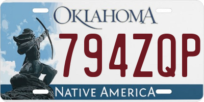 OK license plate 794ZQP